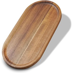 Bandeja Ovalada de Madera de Pino para Servir al por Mayor |   Bandeja de Madera con Acabado Natural al por Mayor - Product Image 1