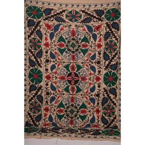 Handmade Eco-Friendly Washable Kantha Suzani <b>Quilt</b> Vintage Cotton Floral Embroidery Boho Bedspread <b>Throw</b> Blanket Bedding - Product Image 1