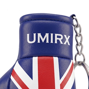 Union Jack Mini <b>Boxing</b> Glove Keychain UK Flag British Pride PU Leather Lace-Up Closure Souvenir <b>Gift</b> Bag Charm Custom Logo - Product Image 2
