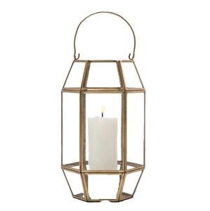 Hot Arrival <b>Gold</b> Color Finished Candle <b>Lantern</b> Outdoor Courtyard Modern Elegant Vintage Candle <b>Lanterns</b> Custom Size Shape - Product Image 2