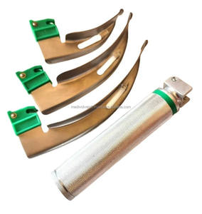 Set de Laringoscopio de Fibra Óptica Macintosh ENT con 4 Hojas Curvas Desechables de Acero Inoxidable, Eléctrico, con Certificación CE e ISO - Product Image 4