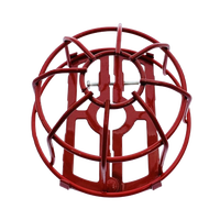 Protection de sprinkler anti-incendie robuste en deux parties, accessoire essentiel pour la lutte contre l'incendie, finition rouge chromé, construction en acier, marque QF TW