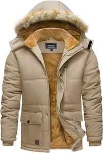 Parka longue vintage M-51 pour homme, coupe-vent d'hiver à capuche, grande taille, écologique, respirant, en toile de coton avec doublure polaire, pour l'extérieur - Product Image 4
