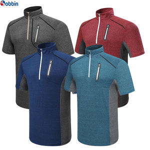 Camisas Polo de Hombre con Media Cremallera, Diseño Sólido Bordado, Cómodas, Transpirables, Estilo Casual de Negocios, con Bolsillo, Nueva Llegada - Product Image 2