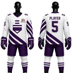 Maillots de hockey sur glace en gros, uniformes personnalisés sublimés, vêtements de sport d'équipe, fabricant et fournisseur d'ensembles de maillots de hockey personnalisés OEM - Product Image 2