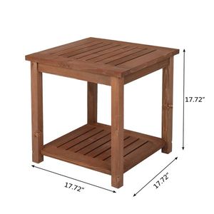 Carbonized Color Square Wood <b>Side</b> Table Replace 18170746 for Coffee Tables - Product Image 4