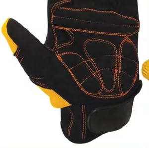 Guantes de seguridad de protección contra impactos en guantes de cuero sintético de Pakistán para campos de petróleo y gas Guantes mecánicos antivibración - Product Image 4