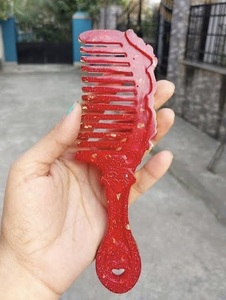 Peigne en résine professionnel pour coiffeur, pour la coiffure en salon, écologique, décoration DIY, haute qualité, forme personnalisée ILAHI, art populaire - Product Image 5