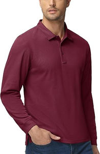 Camisetas Polo para Hombre, 3 Botones, Secado Rápido, Manga Larga, Camisetas Polo Tácticas, Jersey Pique, Camisa Táctica para Hombre - Product Image 4