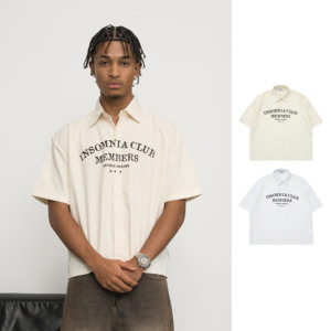 เสื้อเชิ้ตแขนสั้นทรงบ็อกซี่ สไตล์วันหยุด พิมพ์ลายตัวอักษร ผลิตในเวียดนาม ขายส่ง รับผลิตแบบ OEM ODM - Product Image 2