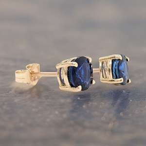 Pendientes de Zafiro Azul, Plata de Ley 925, Chapados en Oro de 14K, Rodio, Hechos a Mano, Regalo de Aniversario de Alta Calidad para Mujer, Venta al por Mayor - Product Image 6