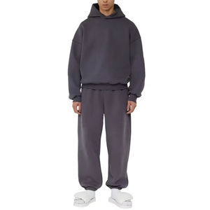 Conjunto de sudaderas con capucha extragrandes y corte holgado para hombre, fabricadas en Pakistán, 100% algodón, estilo holgado, chándal de tela gruesa para mí. - Product Image 1