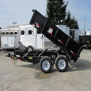 Double Axle 8 Ton Farm Dump Trailer Gear Motor Agricultural Hydraulic <b>Small</b> Tipping Tractor High Low 1 Year Warranty - Product Image 2