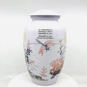 Urnas Funerarias de Latón Blanco Estilo Americano Económicas para Cenizas de Adultos - Product Image 3