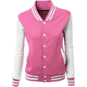 Veste universitaire boutonnée pour femme, vêtement d'extérieur tendance avec intérieur doux et détails contrastés pour un style décontracté et urbain - Product Image 1