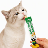 Nourriture humide pour chat en sachet, sans céréales, nutrition saine, saveur poulet et thon, friandises à lécher pour chat, protéines élevées, collations à base de viande pour chat de petite taille