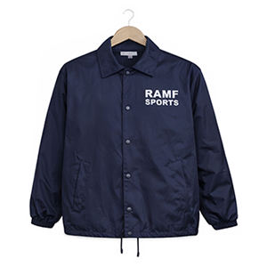 Veste de coach unisexe, personnalisable avec logo sur le devant, grande taille, coupe-vent, imperméable, respirante, noire, style bomber, en polaire, vintage - Product Image 6