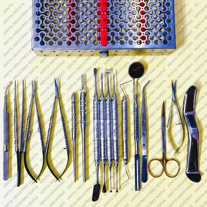 Kit de chirurgie orale micro-parodontale Hu Friedy le plus vendu, instruments dentaires en acier inoxydable pour implants et micro-parodontie, certifié CE - Product Image 5