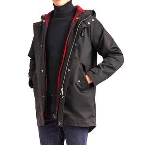 Parka d'hiver confortable à capuche pour homme avec doublure douce, coupe décontractée, style streetwear, logo frontal, veste d'hiver - Product Image 1