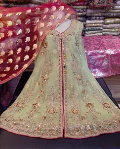 Indian Pakistani Latest Raw Silk Heavy Handwork Suit Special Occasion Wedding Hot Selling Dress 2022