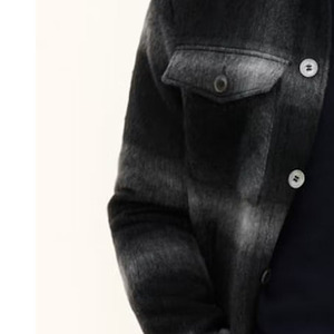 Hot Selling Men Shacket Front <b>Covered</b> <b>Button</b> Closure Relaxed Fit Soft Fabric Long Sleeve Windproof Fashion Outerwear for Winters - Product Image 5