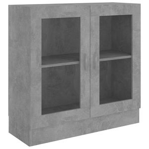 Vitrine et armoire à vaisselle en bois d'ingénierie gris béton 32.5x12.0x31.5 - Product Image 2