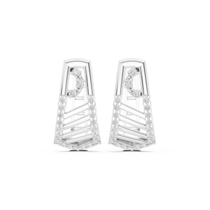 Eversoft Jewels Pendientes de aro con punta chapados en rodio negro mate de 10K - Product Image 3