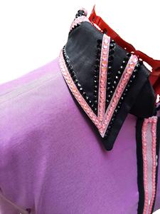 Tissu de taffetas extensible fait main Cowgirl Western Show Shirt pour vêtements équestres et d'équitation - Product Image 5