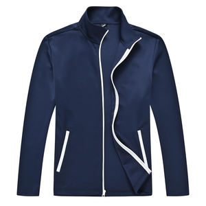 Ensemble de survêtement pour homme à col montant, poches latérales zippées, de haute qualité, respirant, léger, pour l'entraînement sportif et le jogging - Product Image 3