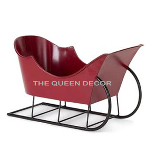 New Style Christmas <b>Tabletop</b> Metal Christmas Sleigh Metal Bottle <b>Storage</b> Holding Creative Sleigh Metal Blank Sublimation - Product Image 3