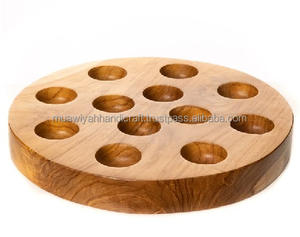 ถาดไข่ไม้ทรงกลมสำหรับเครื่องครัวถาดไข่ตกแต่งบนโต๊ะในบ้าน - Product Image 4