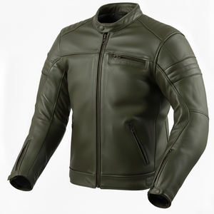 Chaqueta de Cuero Sintético PU para Hombre, Estilo Motero, Negra, de Invierno, con Cuello Alto, Resistente al Viento, Personalizada, de Alta Calidad, al por Mayor - Product Image 3
