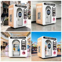 Borne photo automatique, distributeur de photos à monnayeur avec support en bois, sans personnel requis pour les parcs d'attractions