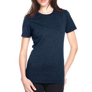 Camiseta de Manga Corta con Cuello Redondo para Mujer, Color Sólido, Corte Ajustado, 100% Algodón Jersey, Transpirable, Ropa Casual para Todas las Temporadas - Product Image 1