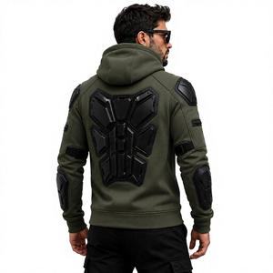 Sudaderas con Cremallera Lateral para Motociclistas de Alta Calidad, Protectoras, de Poliéster, Tallas Grandes, Transpirables, de Secado Rápido, Color Rojo - Product Image 5