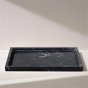 Antique Colorful Marble Serving Tray Rectangle Shape Handmade Perfect for Upscale Restaurant and Elegant Tea Service Supply - Product Image 4