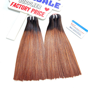 Proveedor de cabello virgen, cabello liso natural en trama, paquete de cabello virgen de doble capa, color ombre, cabello humano vietnamita - Product Image 3