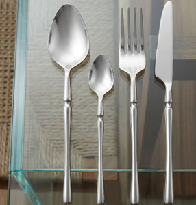 Silver Stainless Steel Flatware <b>Set</b> Durable Mirror Polished Cutlery <b>Dinnerware</b> <b>for</b> Wedding Restaurant Tabletop Rental Cutlery - Product Image 5