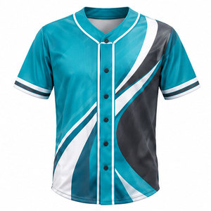 Customized Color Men Baseball Jersey Heat Transfer Printing Short Sleeve Sports Top Breathable Eco-Friendly <b>Adjustable</b> <b>Strap</b> - Product Image 1