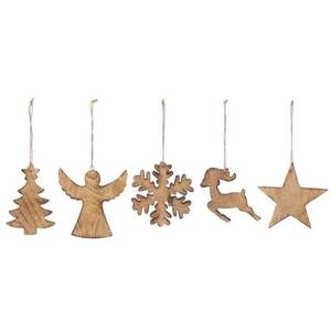 Wooden Christmas <b>Tree</b> <b>Ornament</b> With Deer And Pine Design Laser Cut Hollow Craft Decoration - Product Image 2