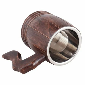 Stone <b>Beer</b> <b>Mug</b> with Heart Design Classic Style for Camping and Home Use Dishwasher & Microwave Safe - Product Image 5