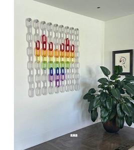 Cadena Decorativa de Pared Hecha a Mano con Eslabones de Resina Ecológica Transparente y Colorida, Personalizable, para Proyectos de Bricolaje, Separador de Ambientes, Estilo Ángel - Product Image 3