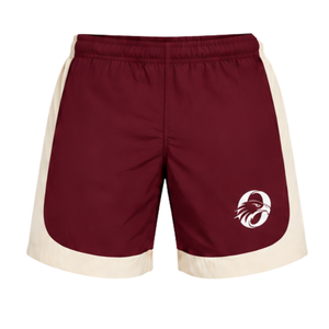 <b>Burgundy</b> Neutral Panel Sports <b>Shorts</b> Lightweight Quick Dry Elastic Waist Running Training Gym Athletic Custom Team Performance - Product Image 1