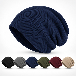 Gorro de Punto Largo y Holgado Estilo Marinero, con Logotipo Personalizado, Gorro de Punto Suave Unisex, Gorro de Punto de Color Sólido, Gorros Casuales de Acrílico - Product Image 6
