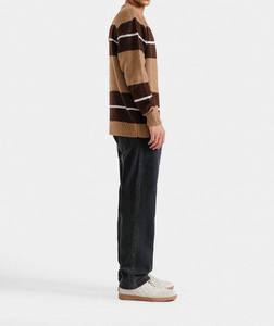 Suéter Clásico de Cuello Redondo ODM/OEM, Suéter de Punto con Rayas Horizontales, Suéter Masculino de Manga Larga, Ropa Casual de Otoño e Invierno - Product Image 6