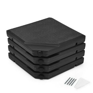 Set di 4 basi quadrate per ombrelloni da patio, riempibili, con maniglia e imbuto – Accessorio funzionale per arredo esterno - Product Image 5