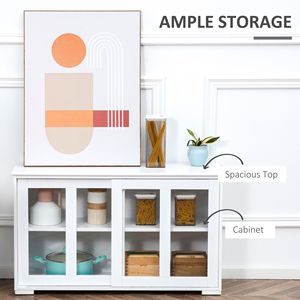 Credenza Contemporanea in Rovere con Anta in Vetro e Ampio Spazio di Archiviazione per Cucine e Sale da Pranzo Moderne - Product Image 4