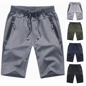 Pantalones Cortos Bermuda para Hombre, de Color Sólido, con Cordón Ajustable y Bolsillos Laterales, Casuales, de Cintura Media, de Poliéster - Product Image 6