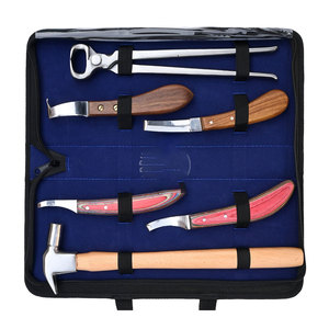 Professional Farrier Tools Kit 12 Inch Hoof Nipper Clincher Nail <b>Puller</b> Loop Knife Hammer Durable Horseshoeing Equipment Sets - Product Image 2