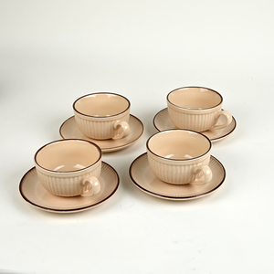Tazas de Té de Porcelana Fina Soothe Cosy de 200 ml con Asa Dorada, Diseño Vintage, Libres de BPA (Juego de 4) - Product Image 3